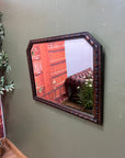 Antique Oak Bevelled Edge Mirror (SKU327)