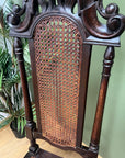 Antique 19th Century Walnut Carolean Style High Back Chair (SKU24)