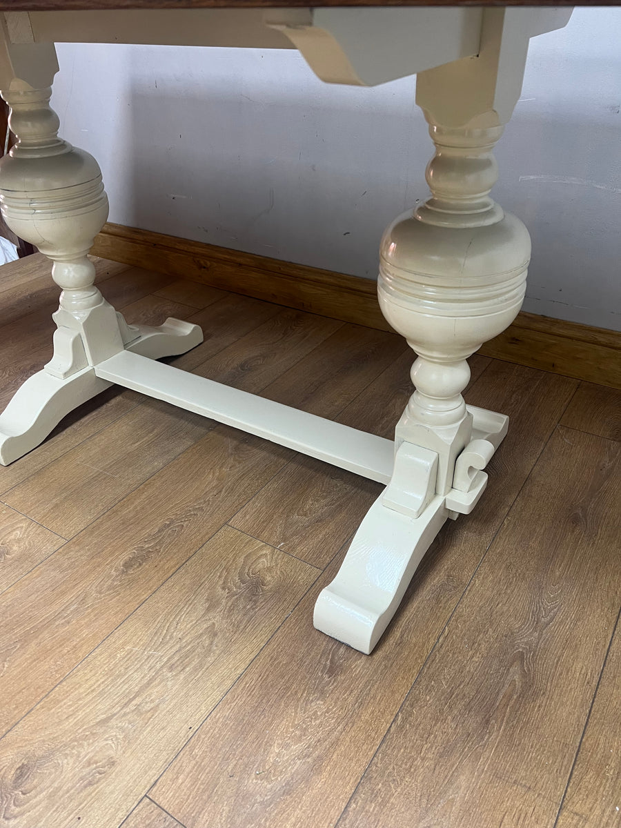 Vintage Dining Table Cream Base (SKU53)