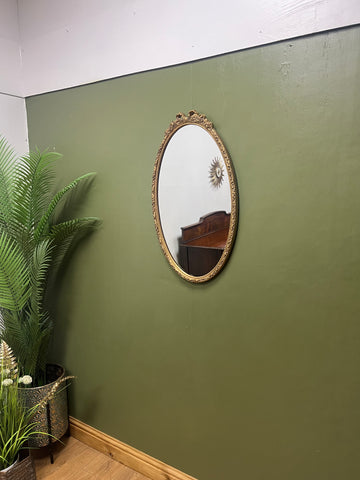 Vintage Gold Framed Oval Mirror (SKU301)