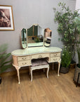 Vintage Olympus Triple Mirror Dressing Table And Stool (SKU173)