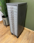 Vintage Bisley 15 Drawer Metal Cabinet (SKU124)