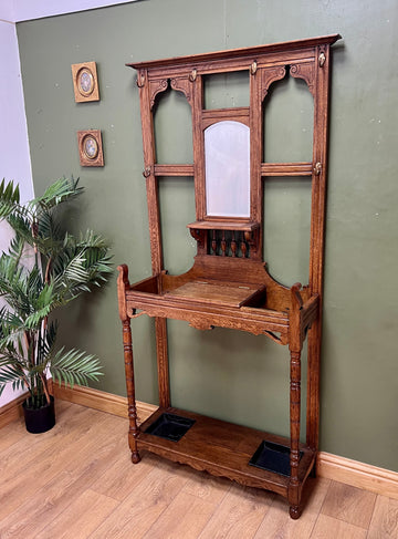 Antique Oak Hall Stand (SKU234)