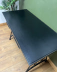 Black Metal 2 Drawer Desk (SKU141)