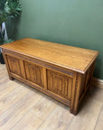 Large Oak Linenfold Blanket Chest (SKU176)