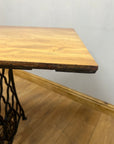 Vintage Desk/Table on Cast Iron Sewing Table Base (SKU141)