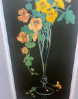 Mid-Century Barbara Tate Floral Nasturtiums White frame (SKU384)