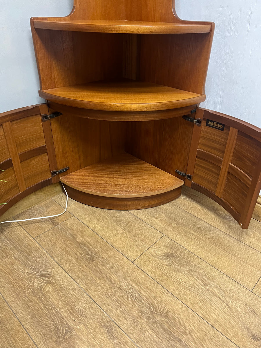 Retro Teak 1960s Nathan Corner Cabinet (SKU78)