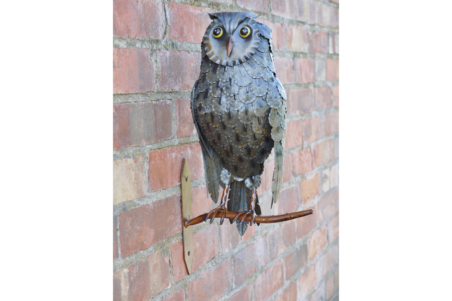Garden Owl Wall Metal Sculpture (SKU1087)