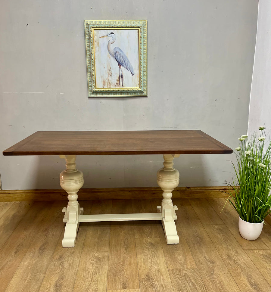 Vintage Dining Table Cream Base (SKU53)