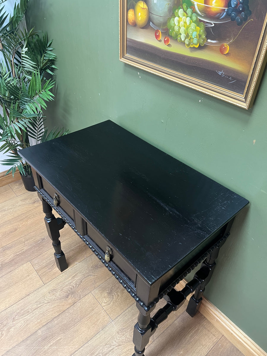 Antique Oak Ebonised Console Table (SKU224)