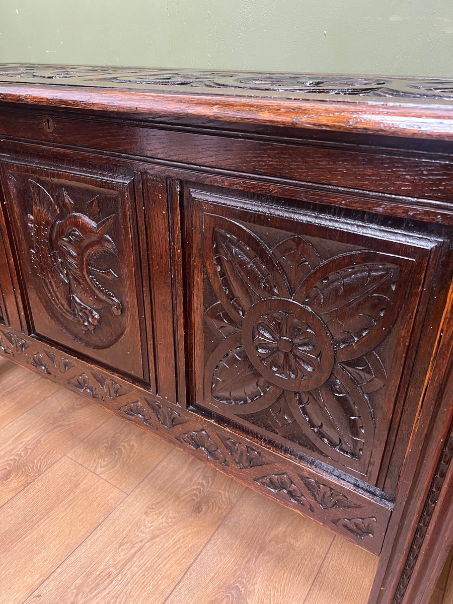 Antique Oak Blanket Chest (SKU161)