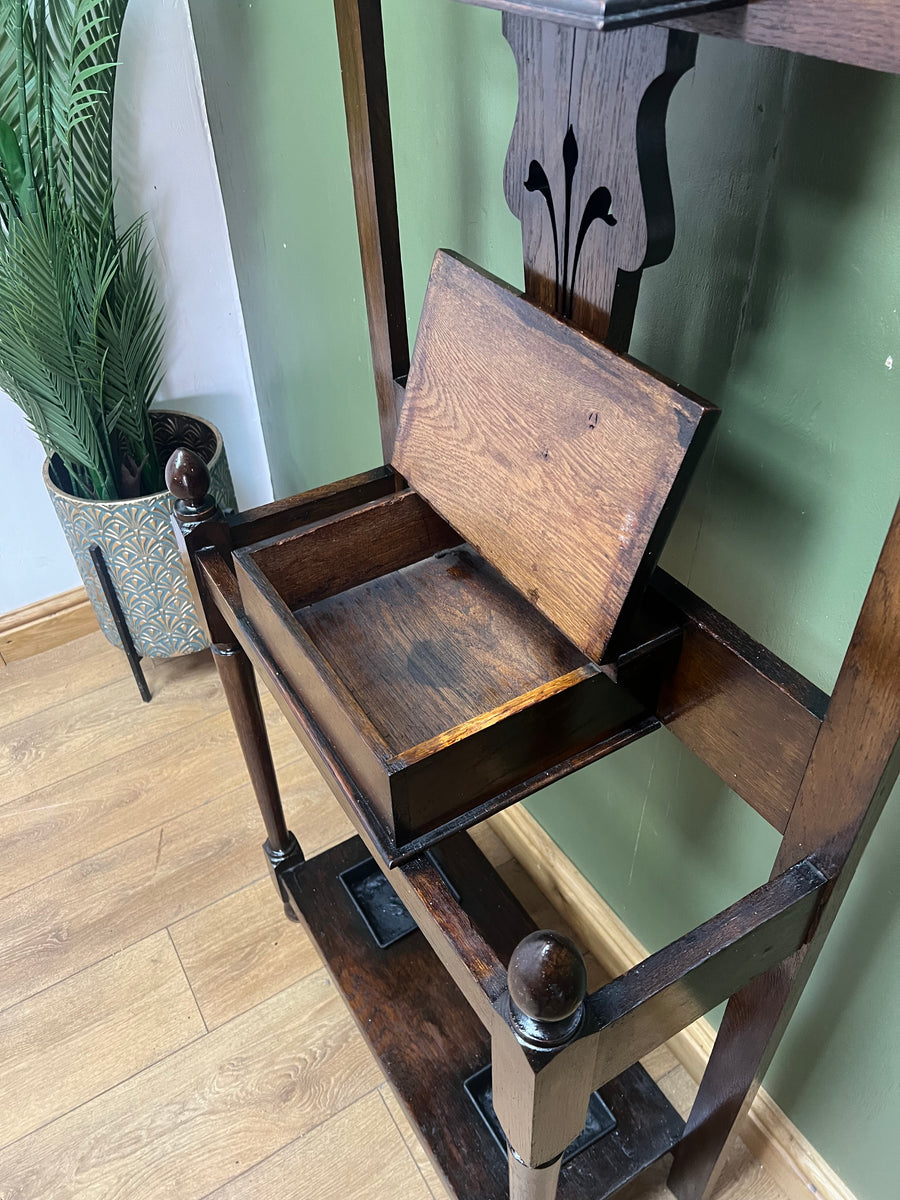 Vintage Wooden Hat and Coat / Umbrella Stand (SKU246)