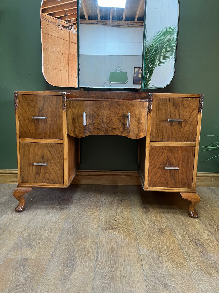 Art Deco Triple Mirror Dressing Table (SKU177)