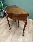 Antique Demi Lune Mahogany Card Games Table (SKU248)