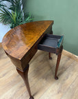 Antique Demi Lune Mahogany Card Games Table (SKU248)