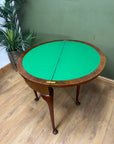 Antique Demi Lune Mahogany Card Games Table (SKU248)