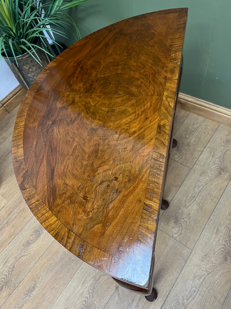 Antique Demi Lune Mahogany Card Games Table (SKU248)