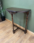 Antique English Oak Demi Lune Console Table (SKU228)
