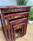 Oriental Style Lacquered Nest of 4 Tables (SKU62)