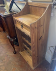 Solid Pine Wine Rack Glass Holder With Prepping Shelf & Drawer (SKU41)