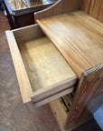 Solid Pine Wine Rack Glass Holder With Prepping Shelf & Drawer (SKU41)