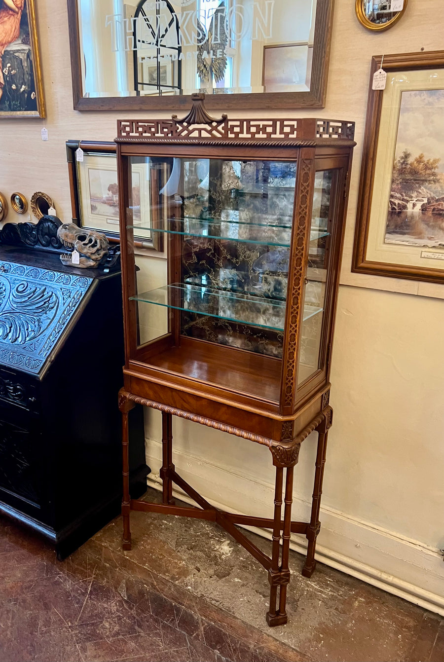 Georgian Style Glazed Curio Display Cabinet (SKU84)