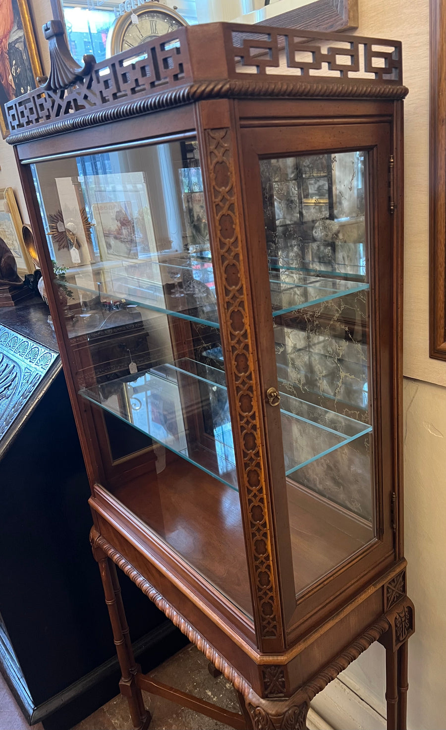 Georgian Style Glazed Curio Display Cabinet (SKU84)