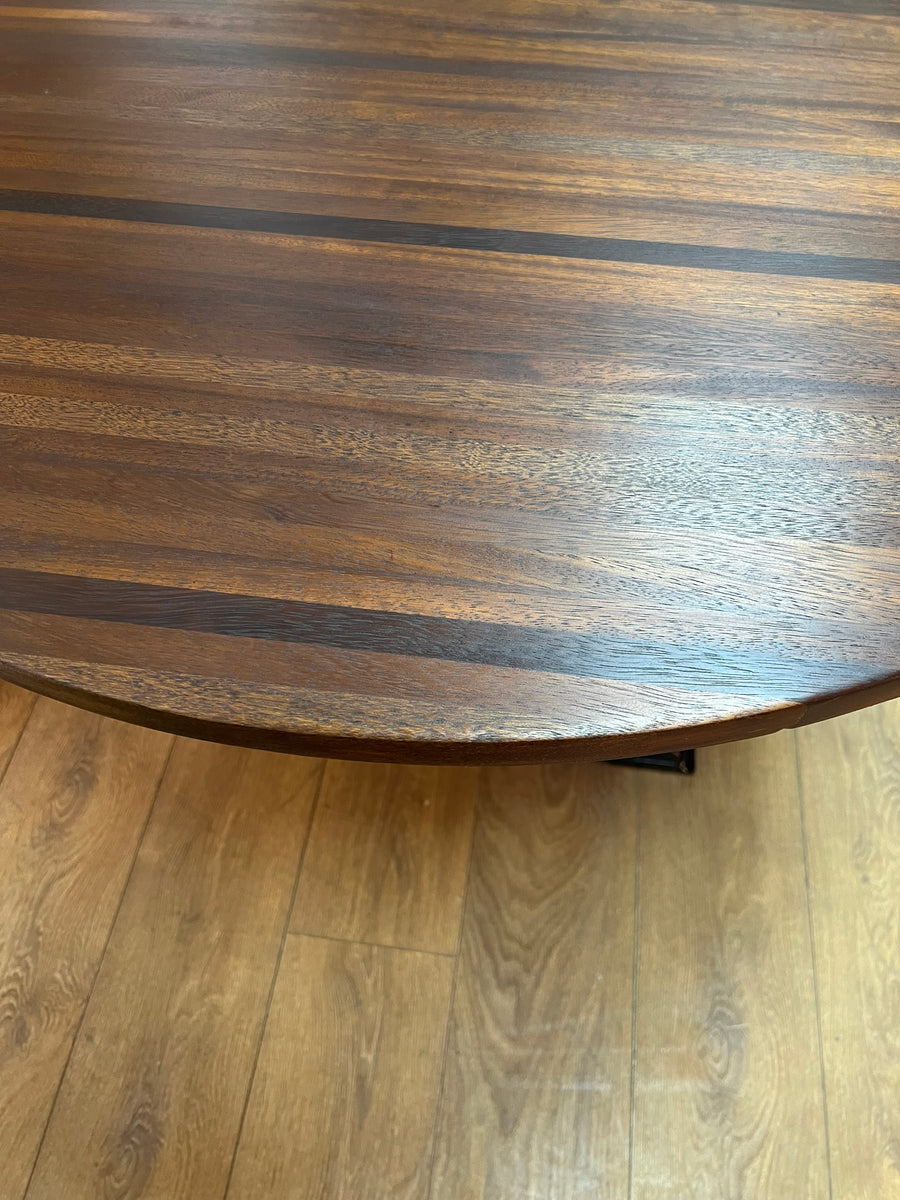 Vintage Dining Table Painted Black Base (SKU57)