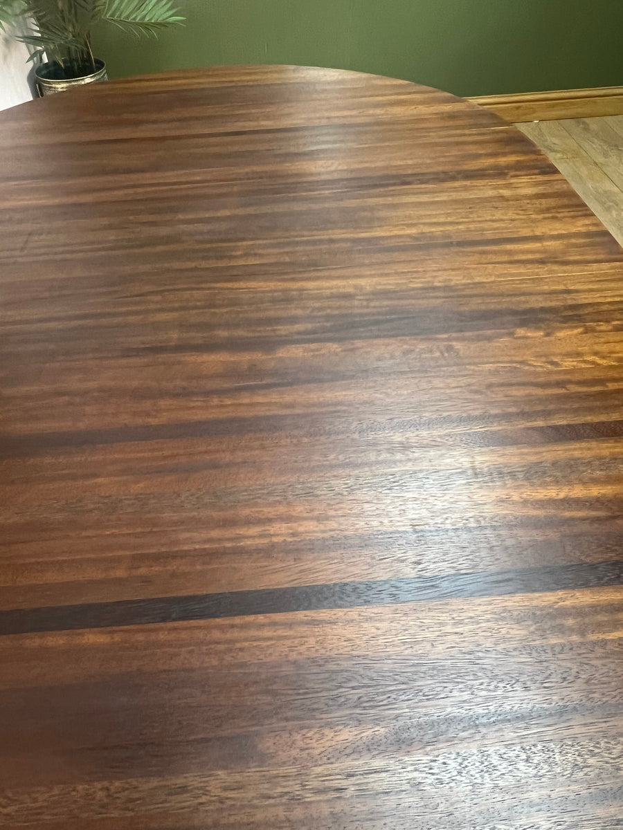 Vintage Dining Table Painted Black Base (SKU57)