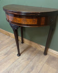 Antique Mahogany Fold Over Tea Table On Cabriole Legs (SKU229)