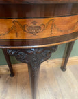 Antique Mahogany Fold Over Tea Table On Cabriole Legs (SKU229)
