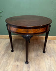 Antique Mahogany Fold Over Tea Table On Cabriole Legs (SKU229)