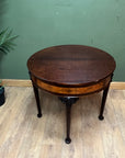 Antique Mahogany Fold Over Tea Table On Cabriole Legs (SKU229)