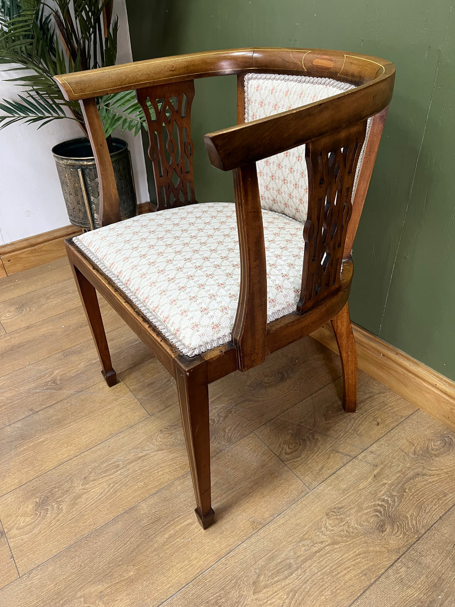 Edwardian Inlaid Bow Back Chair (SKU237)