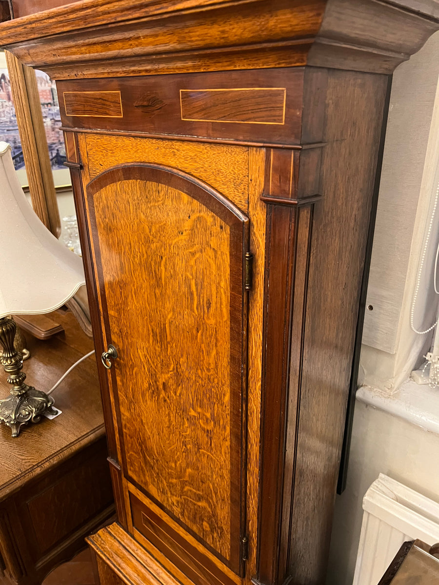 19th Century Oak And Mahogany Inlaid Longcase Clock (SKU247)