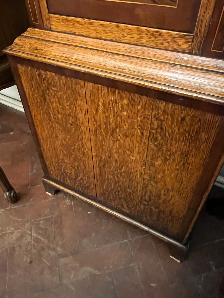 19th Century Oak And Mahogany Inlaid Longcase Clock (SKU247)
