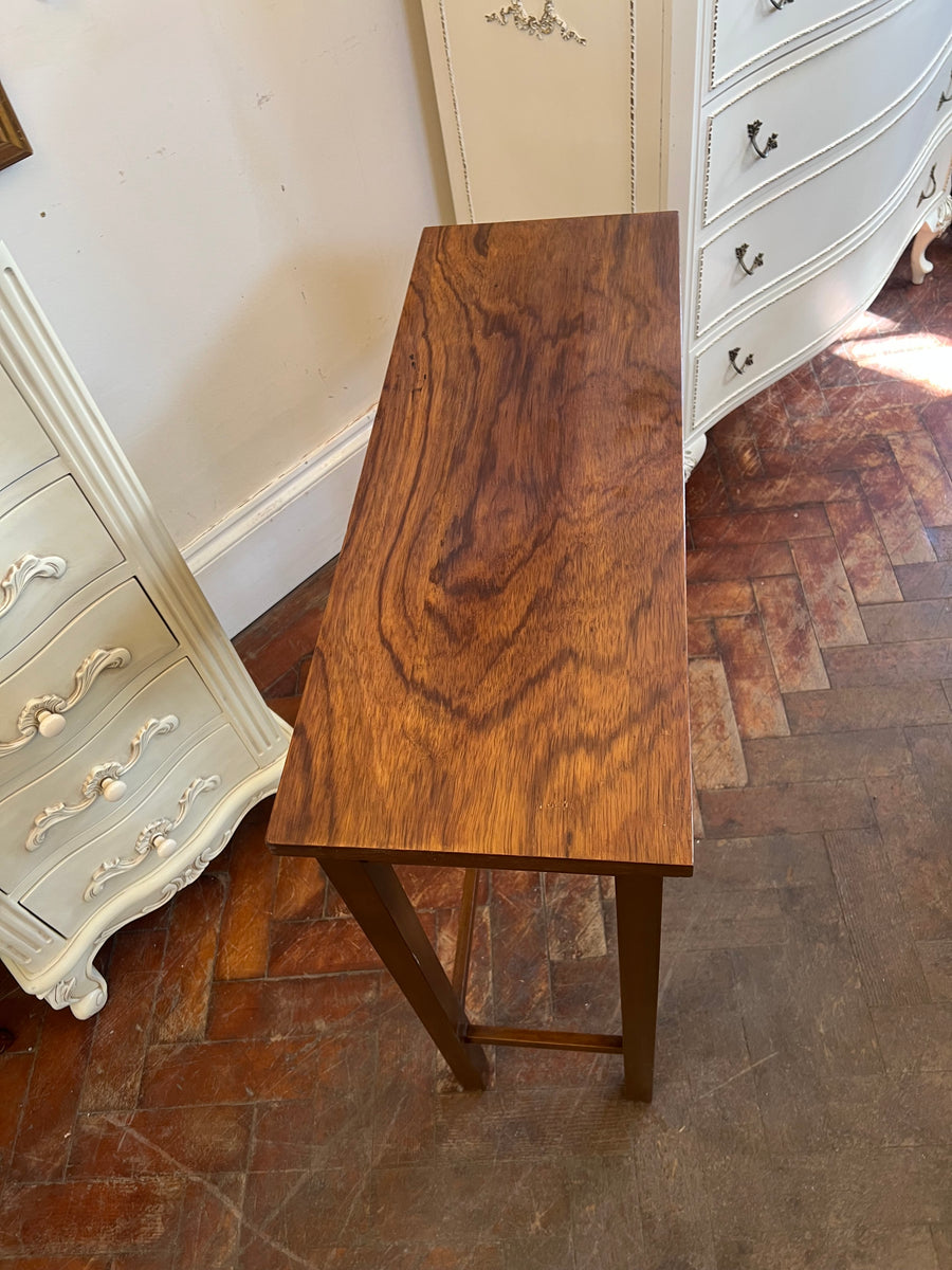 Narrow Vintage Wooden Side Table (SKU91)