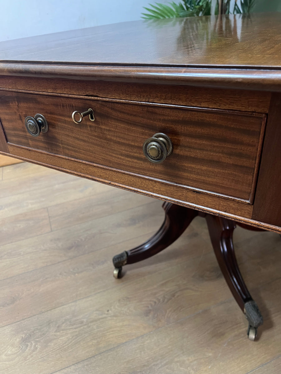 William lV Plum Pudding Pembroke Dining Table Circa-1835 (SKU031)
