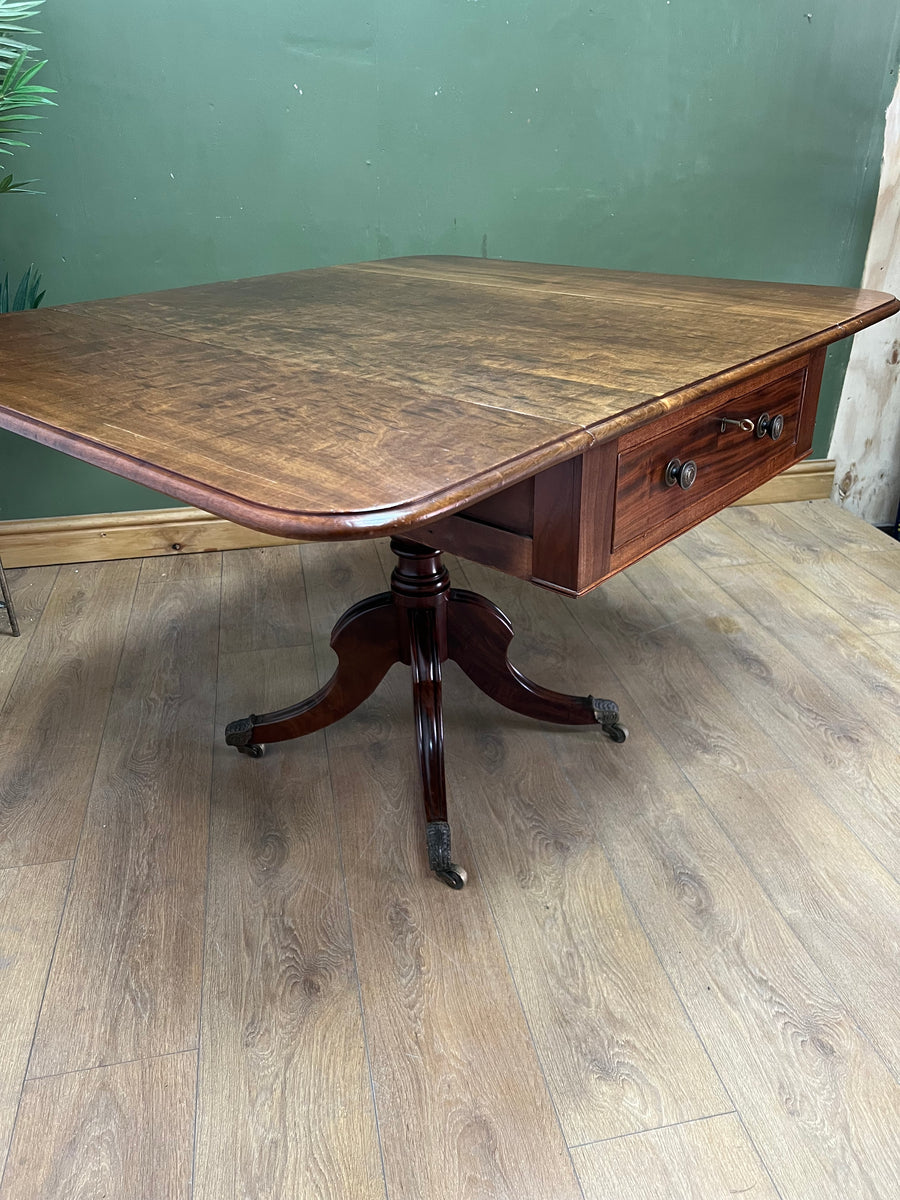 William lV Plum Pudding Pembroke Dining Table Circa-1835 (SKU031)