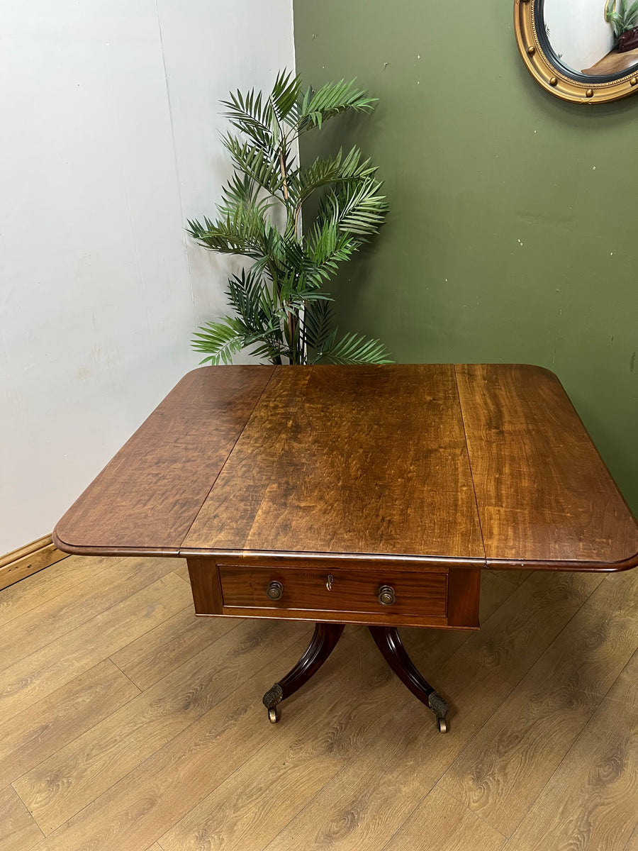 William lV Plum Pudding Pembroke Dining Table Circa-1835 (SKU031)