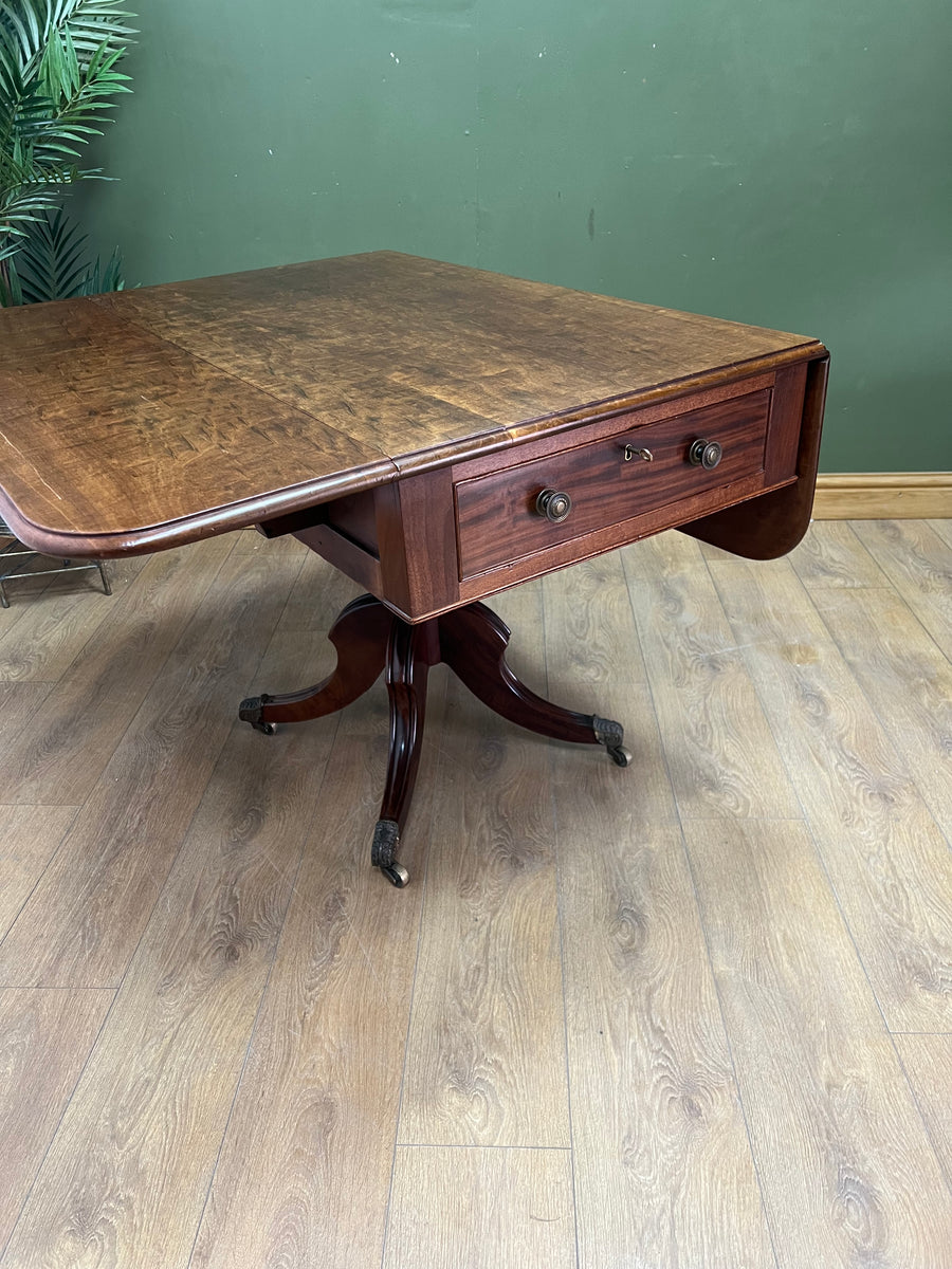 William lV Plum Pudding Pembroke Dining Table Circa-1835 (SKU031)