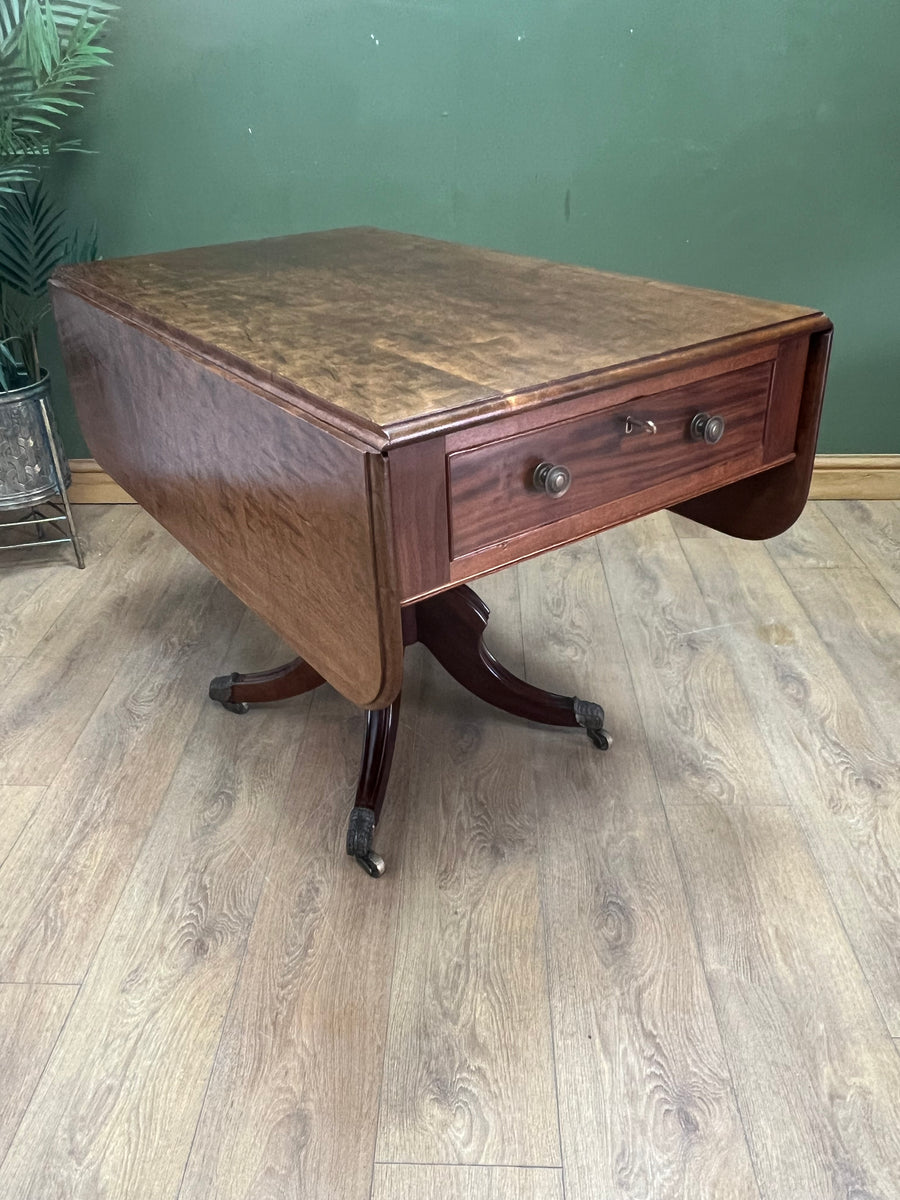 William lV Plum Pudding Pembroke Dining Table Circa-1835 (SKU031)