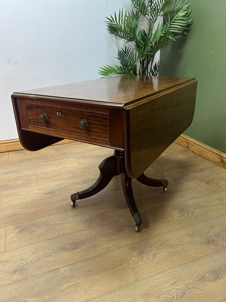 William lV Plum Pudding Pembroke Dining Table Circa-1835 (SKU031)