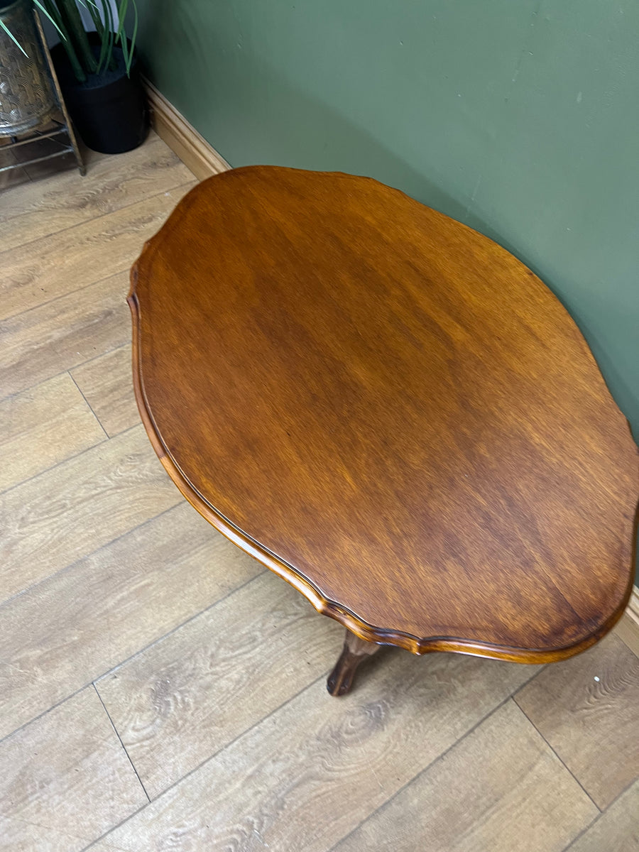 French Style Walnut Oval Coffee Table (SKU86)