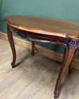 French Style Walnut Oval Coffee Table (SKU86)