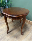 French Style Walnut Oval Coffee Table (SKU86)