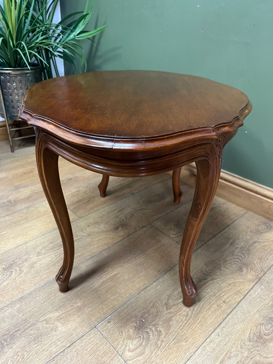 French Style Walnut Oval Coffee Table (SKU86)