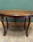 French Style Walnut Oval Coffee Table (SKU86)