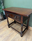 Vintage Oak Console Table With Single Drawer (SKU89)